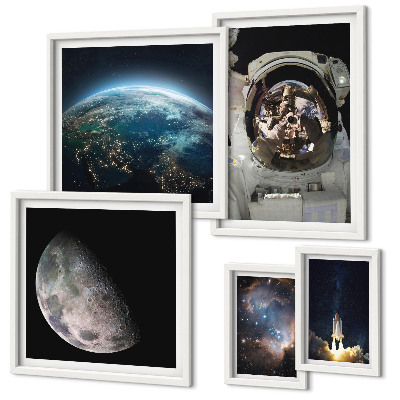 Sada obrazů do ložnice Vesmírné objevy astronautů
