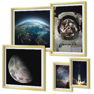 Sada obrazů do ložnice vesmírné objevy astronautů