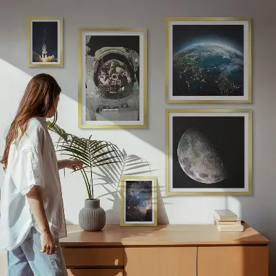 Sada obrazů do ložnice vesmírné objevy astronautů