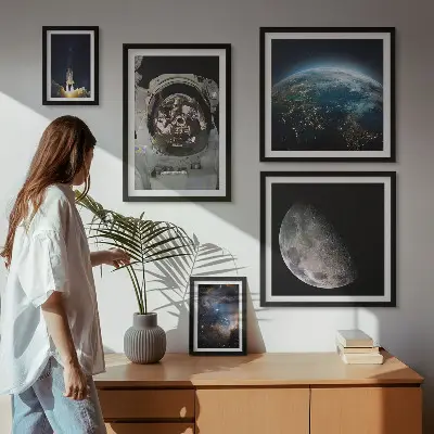 Sada obrazů do ložnice vesmírné objevy astronautů