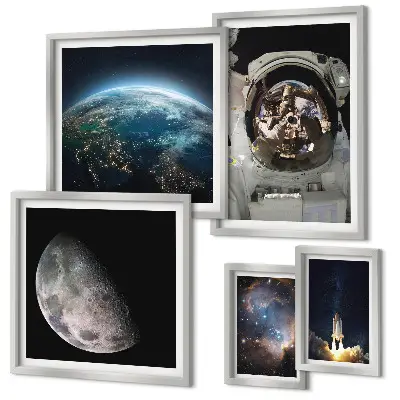 Sada obrazů do ložnice vesmírné objevy astronautů