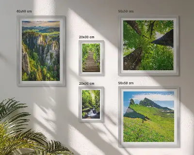 Zelená krajina, přírodní stezky poliptyk v rámu