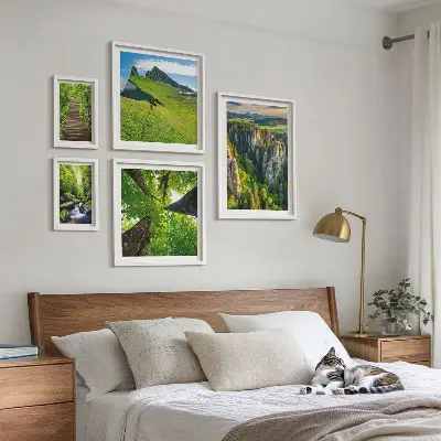 Zelená krajina, přírodní stezky poliptyk v rámu