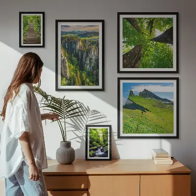 Zelená krajina, přírodní stezky poliptyk v rámu