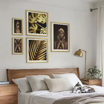 Portréty žen v přírodě ve stylu glamour poliptyk v rámu