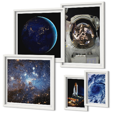 Sada obrazů do ložnice Vesmírné objevy astronautů