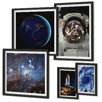 Sada obrazů do ložnice vesmírné objevy astronautů