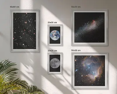 Kosmické krajiny galaxie poliptyk v rámu