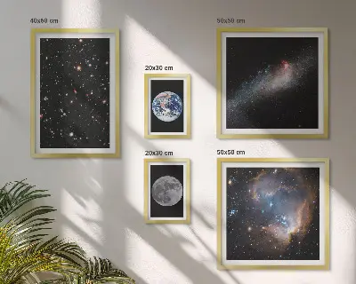 Kosmické krajiny galaxie poliptyk v rámu
