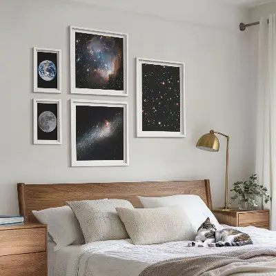 Kosmické krajiny galaxie poliptyk v rámu
