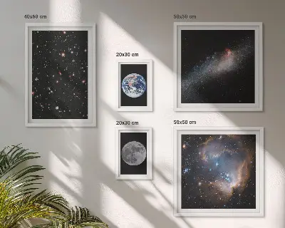 Kosmické krajiny galaxie poliptyk v rámu