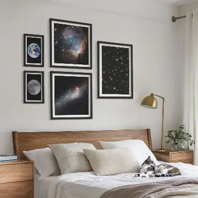 Kosmické krajiny galaxie poliptyk v rámu