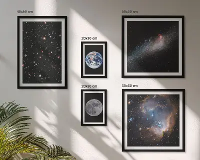 Kosmické krajiny galaxie poliptyk v rámu