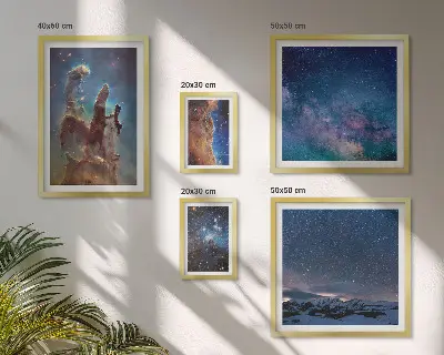 Sada obrazů do ložnice kosmické krajiny galaxií