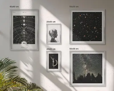 Sada obrazů do ložnice kosmické inspirace s galaxií