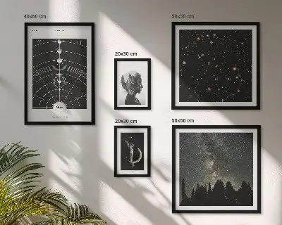 Sada obrazů do ložnice kosmické inspirace s galaxií