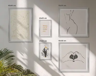 Poliptyk v rámu minimalistické vesmírné motivy