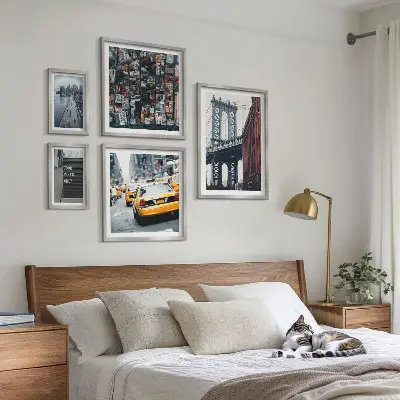 Sada obrazů do ložnice okouzlující výhledy na New York