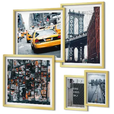 Sada obrazů do ložnice okouzlující výhledy na New York
