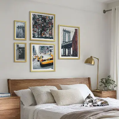 Sada obrazů do ložnice okouzlující výhledy na New York