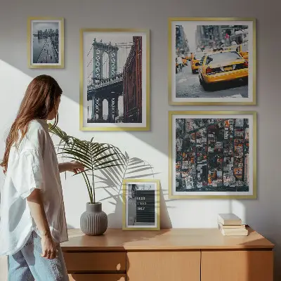 Sada obrazů do ložnice okouzlující výhledy na New York