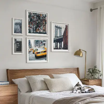 Sada obrazů do ložnice okouzlující výhledy na New York