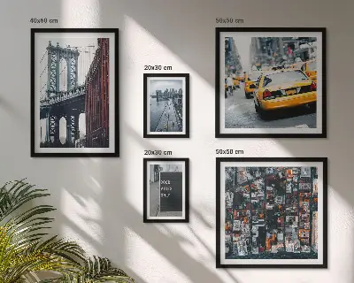Sada obrazů do ložnice okouzlující výhledy na New York