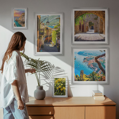 Sada obrazů do ložnice Okouzlující výhledy na moře