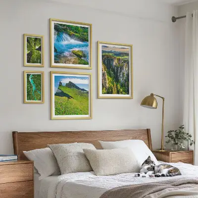 Sada obrazů do ložnice s motivem krajiny hor, řek a lesů