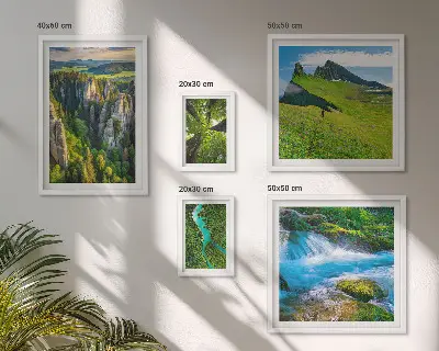 Sada obrazů do ložnice s motivem krajiny hor, řek a lesů