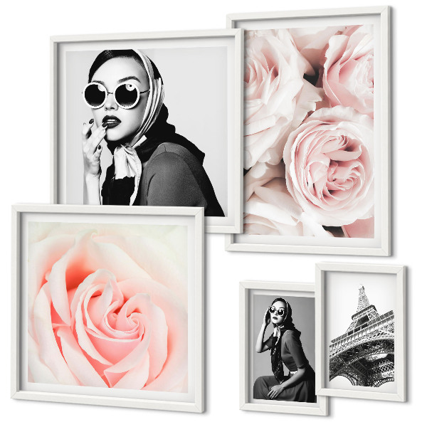 Sada obrazů do ložnice Stylové a elegantní portréty růží