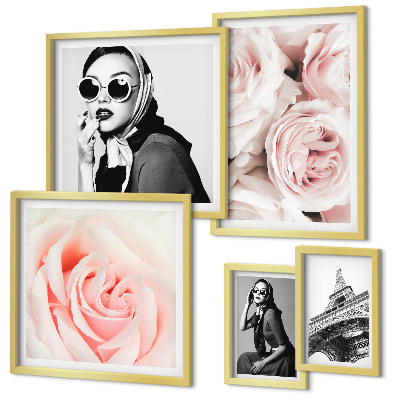 Sada obrazů do ložnice Stylové a elegantní portréty růží