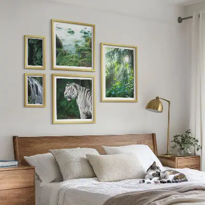 Sada obrazů do ložnice tropická zvířata