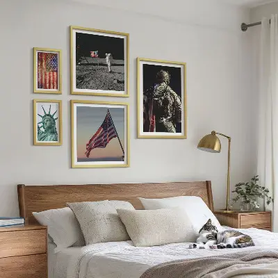 Sada obrazů do ložnice americká symbolika historie