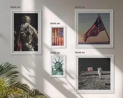 Sada obrazů do ložnice americká symbolika historie