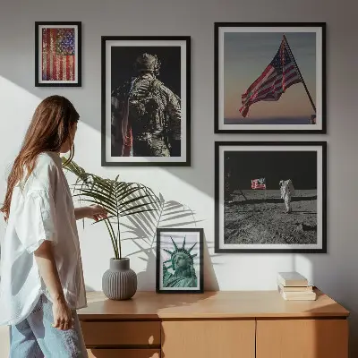 Sada obrazů do ložnice americká symbolika historie