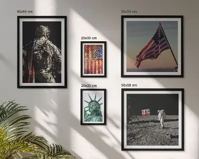Sada obrazů do ložnice americká symbolika historie