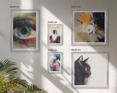 Abstrakce moderního umění v rámu jako polyptych