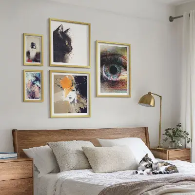 Abstrakce moderního umění v rámu jako polyptych
