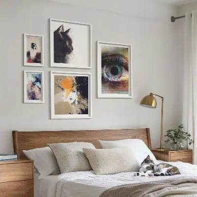 Abstrakce moderního umění v rámu jako polyptych