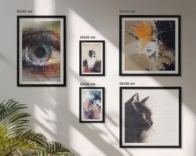 Abstrakce moderního umění v rámu jako polyptych