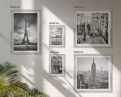 Architektonické ikony městských krajin poliptyk v rámu