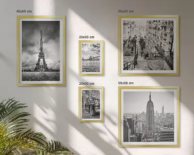 Architektonické ikony městských krajin poliptyk v rámu