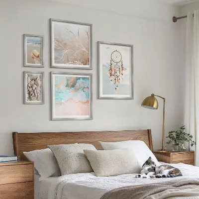 Sada obrazů do ložnice boho sny s motivem pláže a přírody