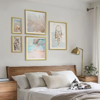 Sada obrazů do ložnice boho sny s motivem pláže a přírody