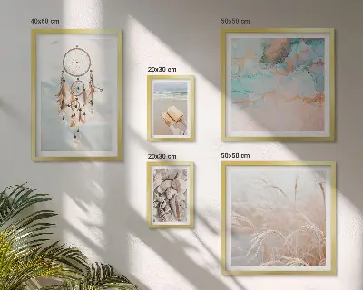 Sada obrazů do ložnice boho sny s motivem pláže a přírody