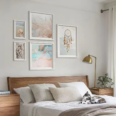 Sada obrazů do ložnice boho sny s motivem pláže a přírody