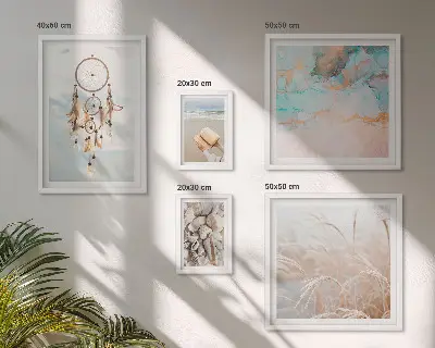Sada obrazů do ložnice boho sny s motivem pláže a přírody