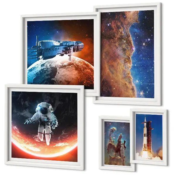 Vesmírné cestování galaxií poliptyk v rámu