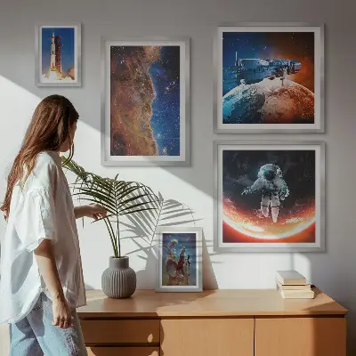 Vesmírné cestování galaxií poliptyk v rámu